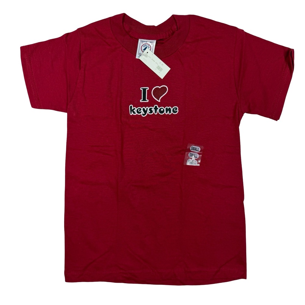 Delta Keystone T-Shirt Kids Youth S Red NEW I Heart Resort‎ Graphic Tee